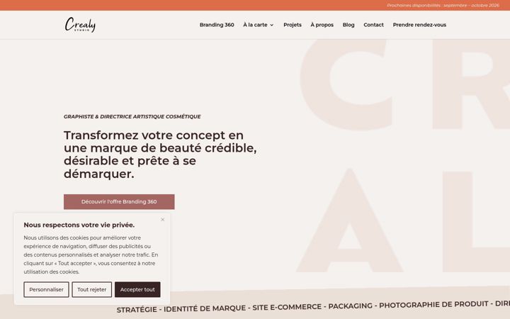 Screenshot ta' crealy-studio.fr