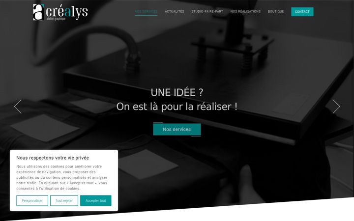 Screenshot ta' crealysdesign.fr