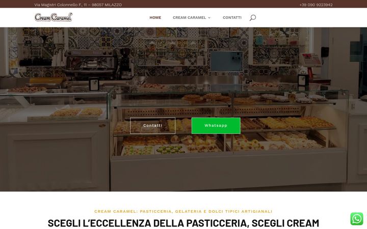 Screenshot of creamcaramel-milazzo.it