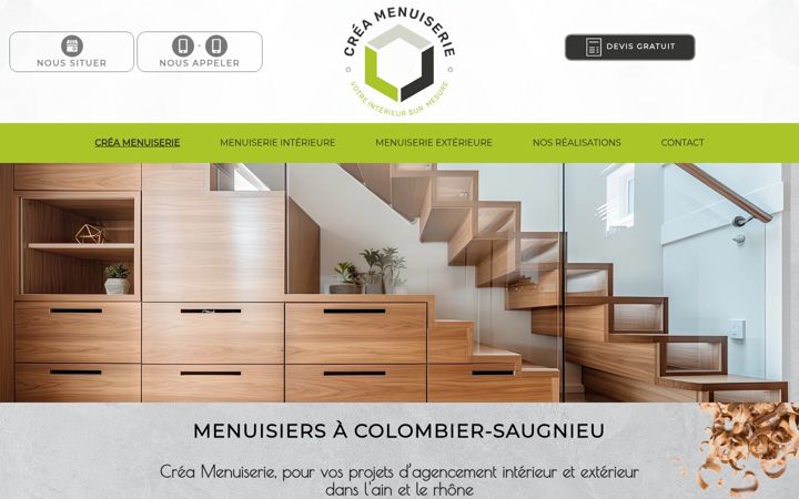 Screenshot of creamenuiserie.fr