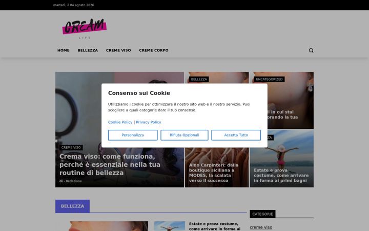 Screenshot of creamlife.it