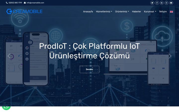 Screenshot of creamobile.com