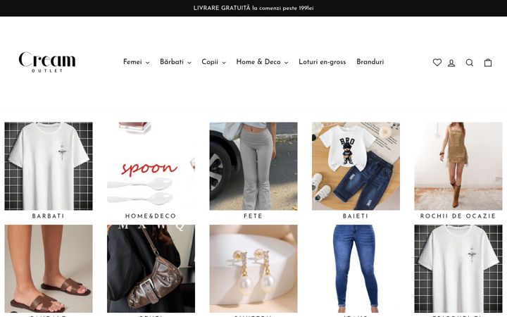 Screenshot of creamoutlet.ro