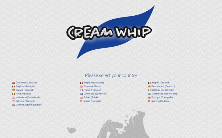 Snímek obrazovky creamwhip.net