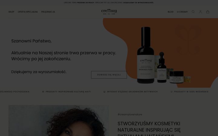 Screenshot of creamy.pl