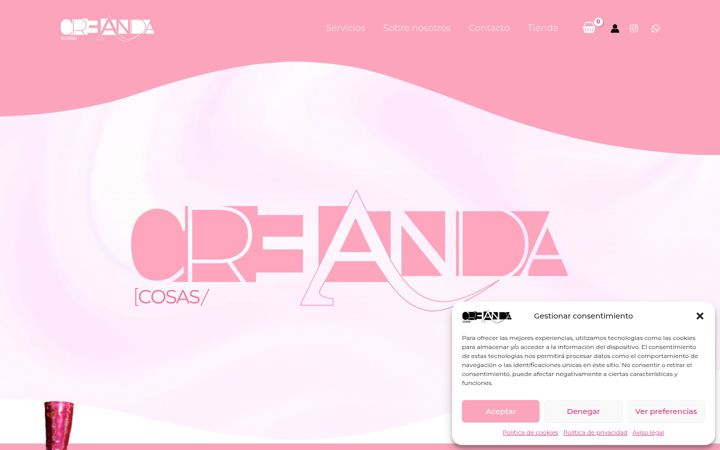 Screenshot of creandacosas.com
