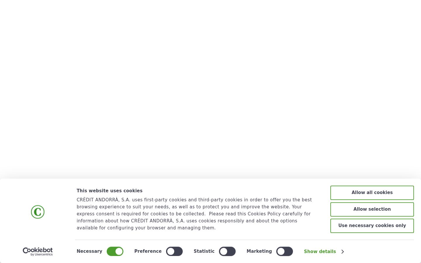 Screenshot des Einwilligungsbanners vor jeglicher Interaktion