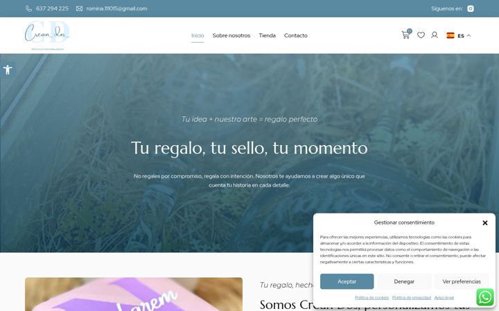 Screenshot of creandos.es