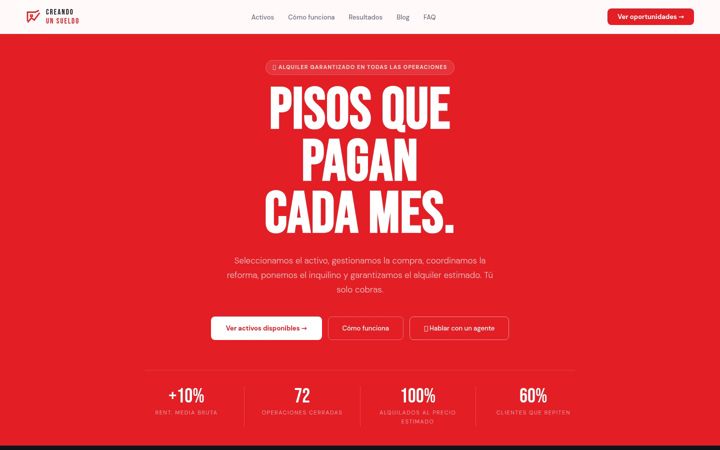 Screenshot of creandounsueldo.com