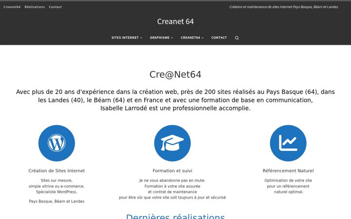 Screenshot ta' creanet64.fr