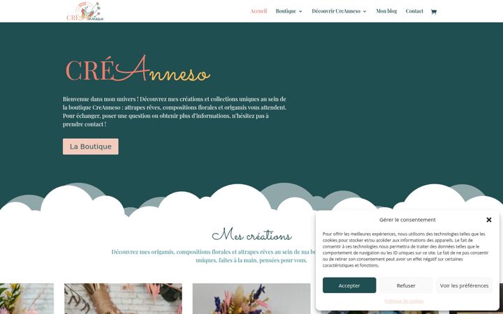 Screenshot ta' creanneso.fr