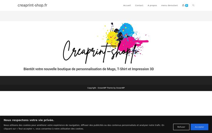 Screenshot of creaprint-shop.fr