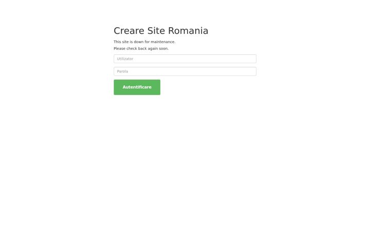Screenshot of creare-site.ro