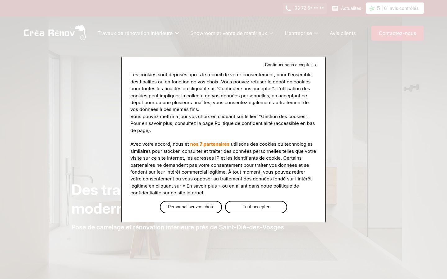 Screenshot tal-banner tal-kunsens muri qabel kwalunkwe interazzjoni