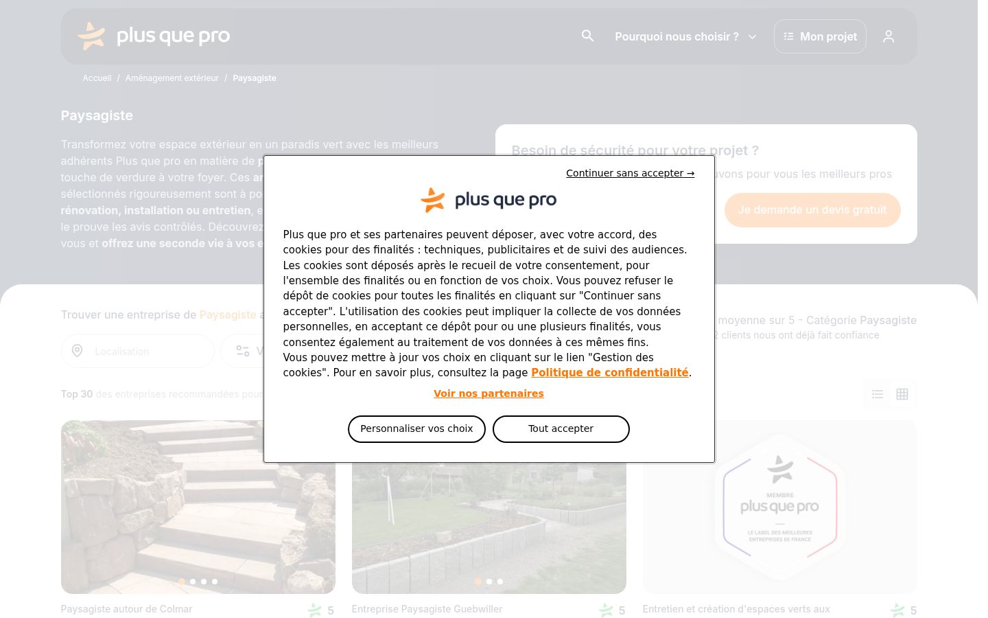 Screenshot tal-banner tal-kunsens muri qabel kwalunkwe interazzjoni