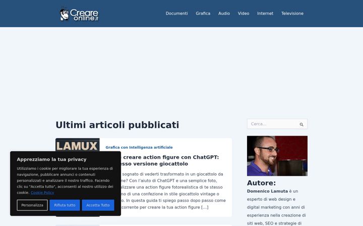 Screenshot of creareonline.it