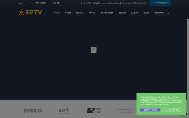 Screenshot of crearewebtv.com