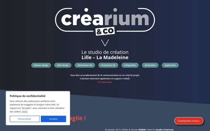 Screenshot of crearium.fr