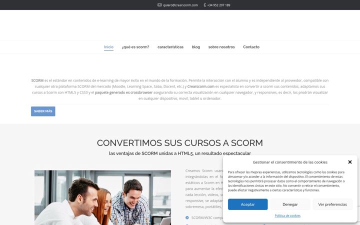 Screenshot of crearscorm.com