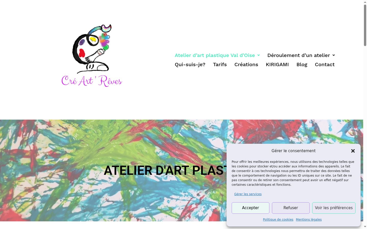 Screenshot del banner di consenso mostrato prima di qualsiasi interazione