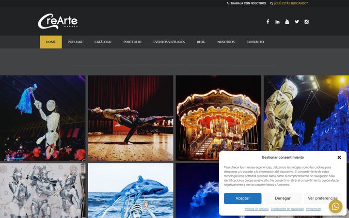 Screenshot of crearteevents.com