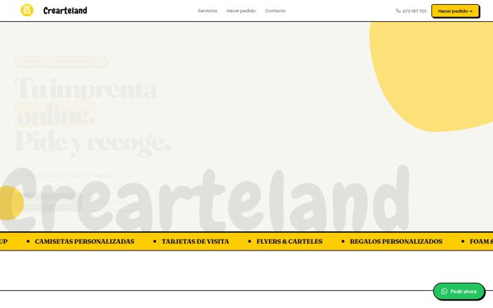 Screenshot of crearteland.es