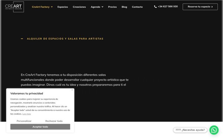 Screenshot of creartfactory.com