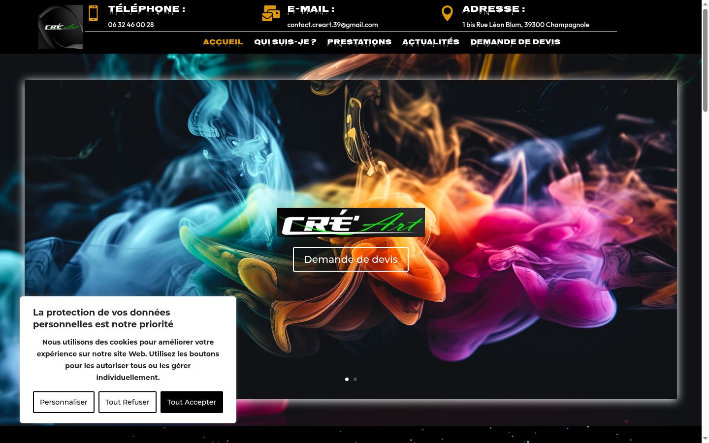 Screenshot tal-banner tal-kunsens muri qabel kwalunkwe interazzjoni