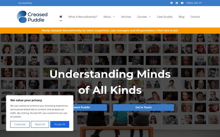 Screenshot of creasedpuddle.co.uk