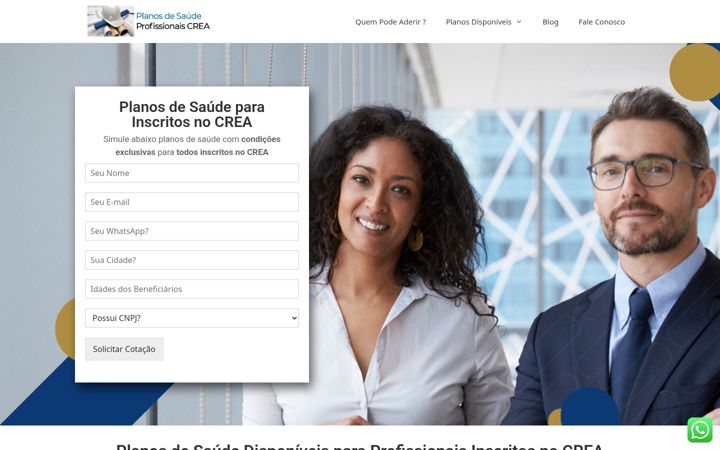 Screenshot of creasegurosaude.com