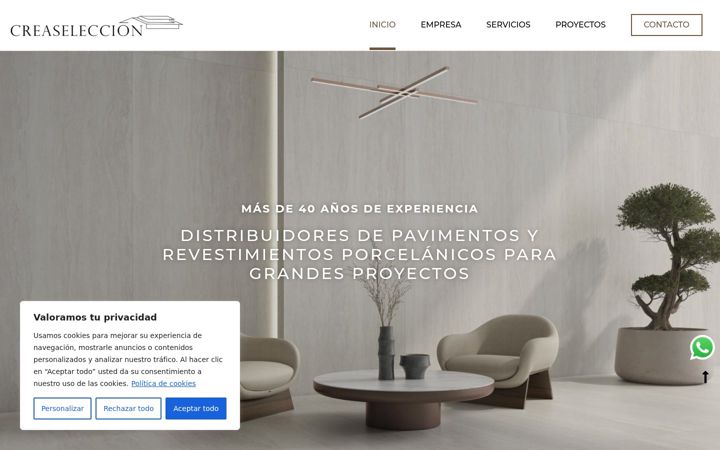 Screenshot of creaseleccion.com