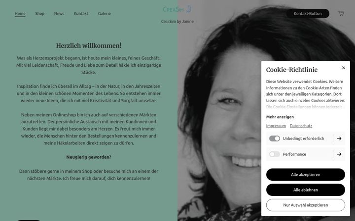 Screenshot of creasim.ch