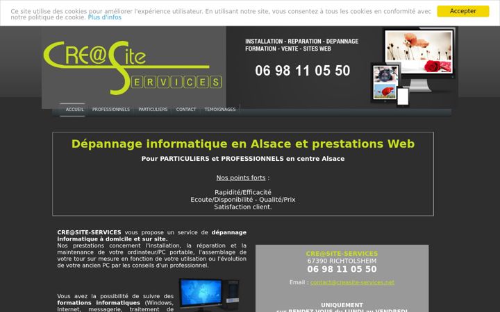 Screenshot of creasite-services.net