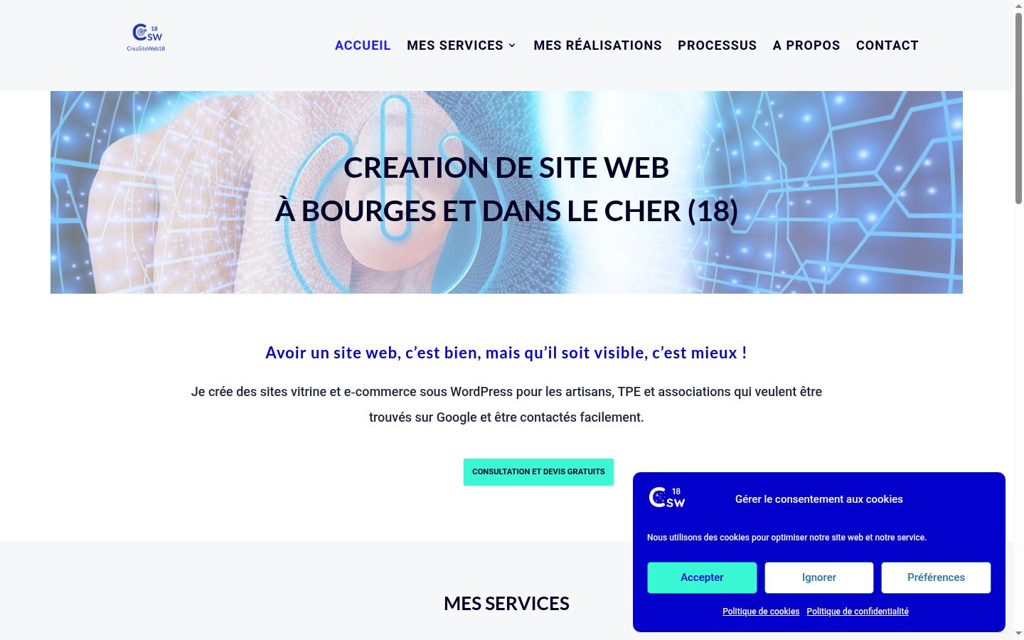 Screenshot tal-banner tal-kunsens muri qabel kwalunkwe interazzjoni