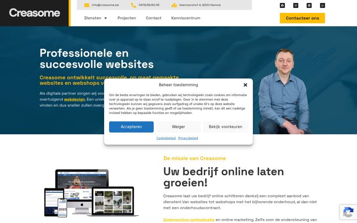 Screenshot of creasome.be