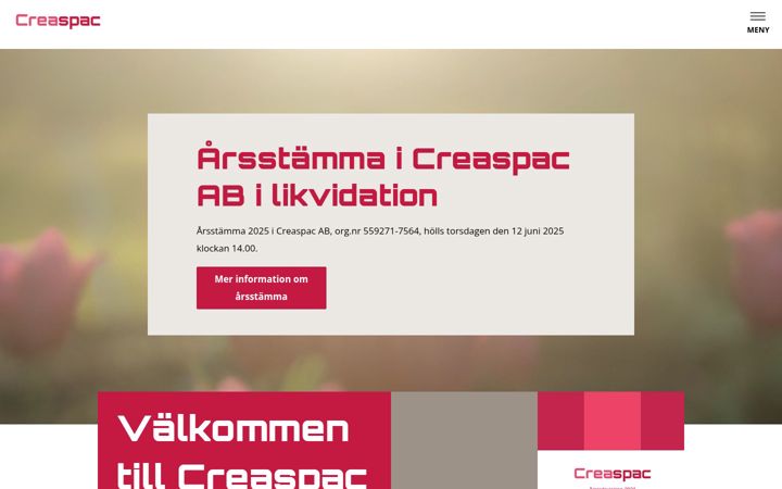Screenshot of creaspac.se
