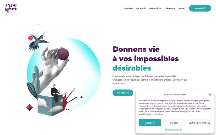 Screenshot ta' creaspoon.fr