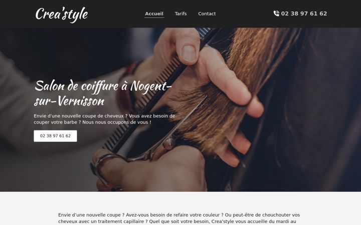 Screenshot of creastylecoiffure.fr