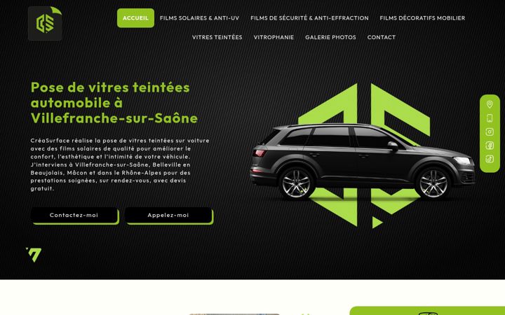 Screenshot ta' creasurface.fr