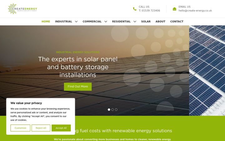 Екранна снимка на create-energy.co.uk