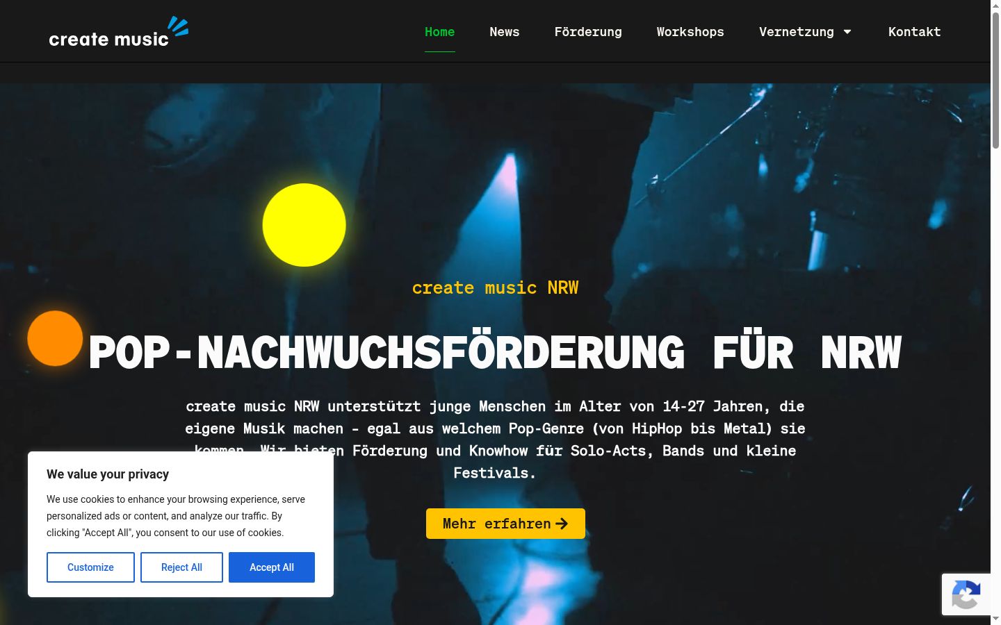 Screenshot tal-banner tal-kunsens muri qabel kwalunkwe interazzjoni