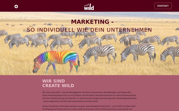 Screenshot of create-wild.de