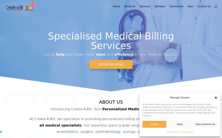 Skärmbild av createabill.co.za