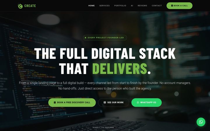Screenshot of createagency.uk
