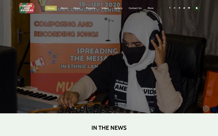 Screenshot of createandexpress.co.uk