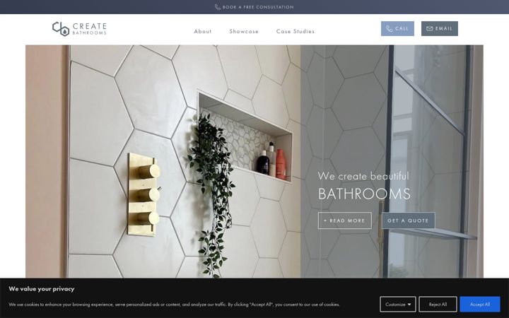 Screenshot of createbathrooms.co.uk