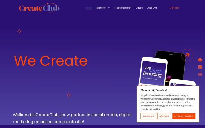 Screenshot of createclub.nl