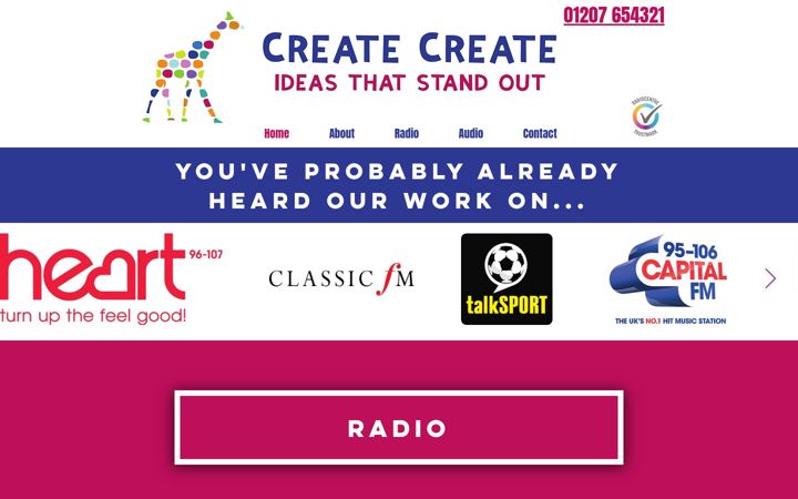 Screenshot of createcreate.co.uk