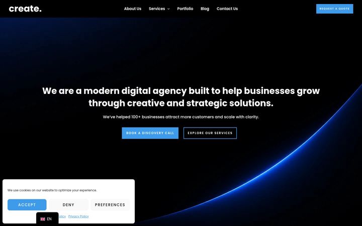 Screenshot of createcy.com
