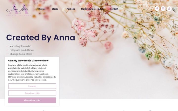 Screenshot of createdbyanna.pl